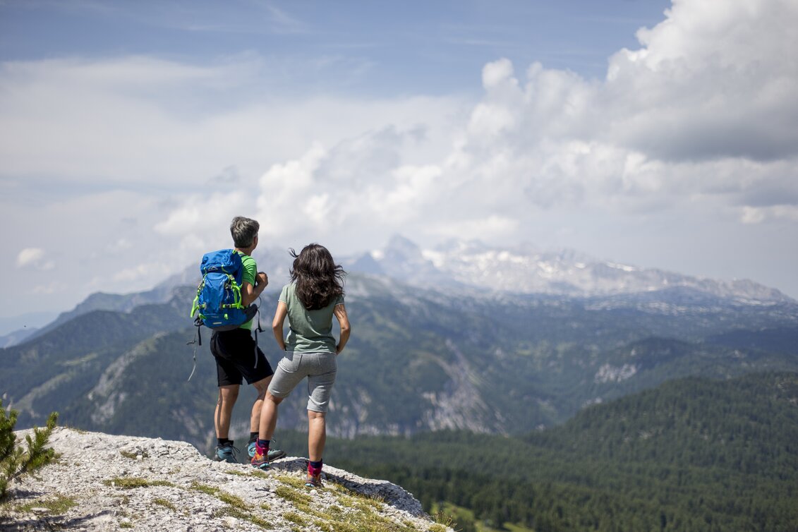 Blick auf den Dachsteingletscher: Wanderroute "Vom Gletscher zum Wein" | © STG | Tom Lamm