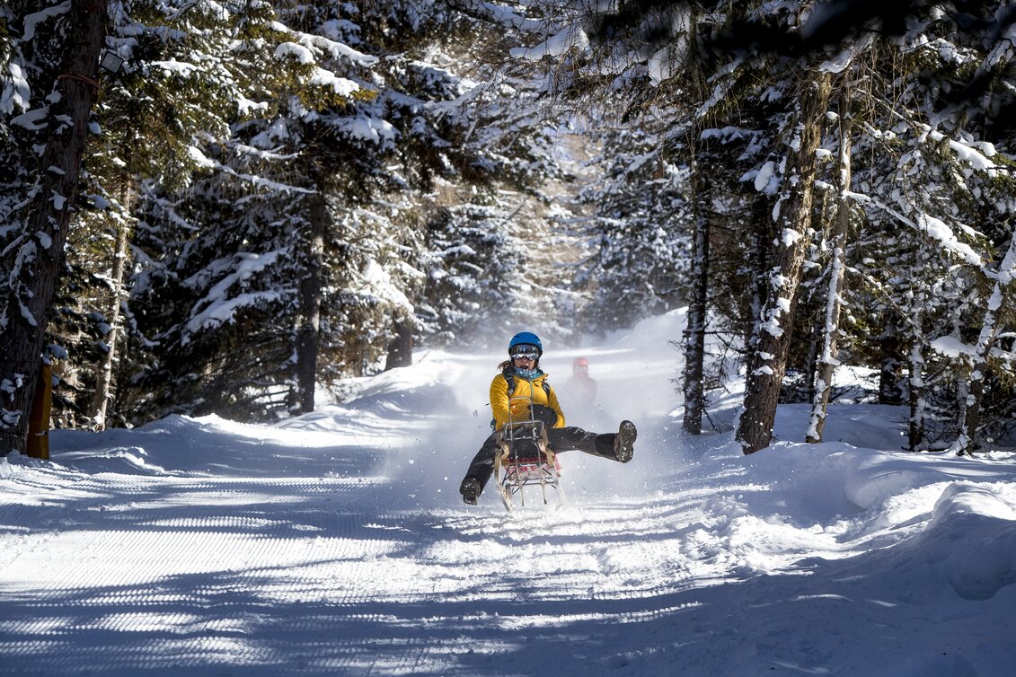 Rodeln bei der Tonnerhütte in Mühlen | © STG | Tom Lamm