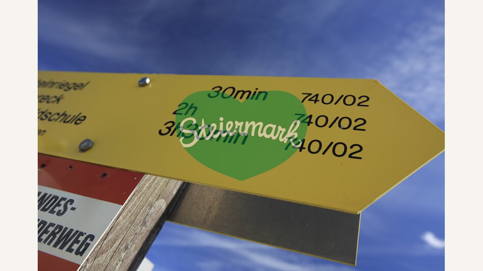 Wegweiser in den Fischbacher Alpen | © STG | Harry Schiffer