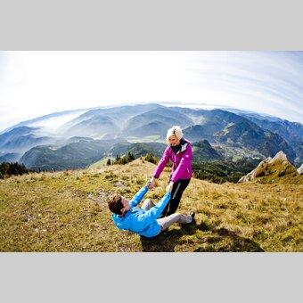 Auf der Schneealm im Naturpark Mürzer Oberland | © STG | Tom Lamm | ETZ Projekt Hiking & Biking SI-AT
