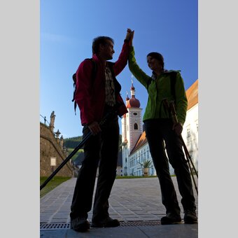 Beim Stift St. Lambrecht im Naturpark Zirbitzkogel-Grebenzen | © STG | Harry Schiffer | ETZ-Pilgrimage Europe SI-AT