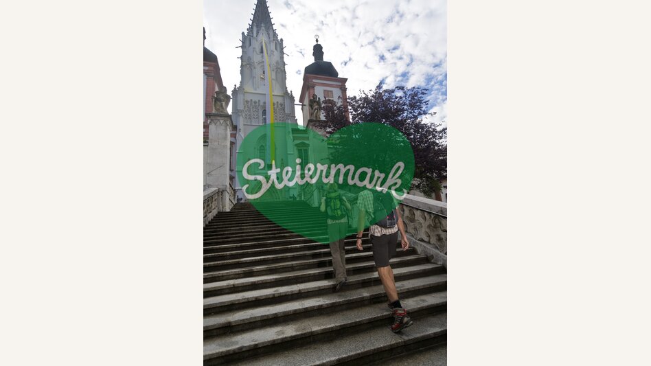 Vor der Basilika Mariazell | © STG | Leo Himsl | ETZ-Pilgrimage Europe SI-AT