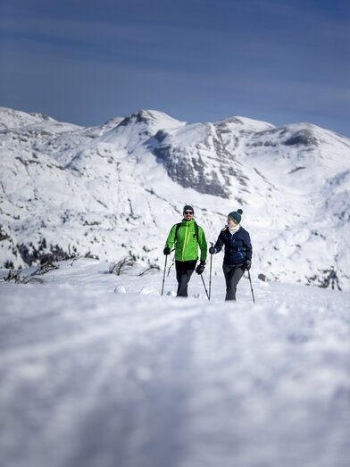 Winter hiking with a view on the Tauplitz | © Steiermark Tourismus | Tom Lamm
