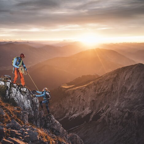 Kletterer am Admonter Kalbling im Nationalpark Gesäuse | © Nationalpark Gesäuse | Stefan Leitner