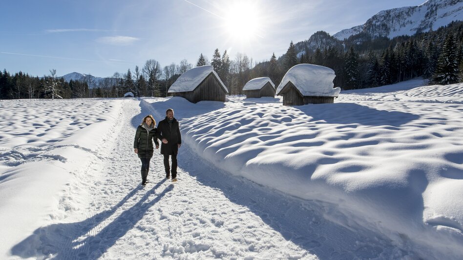 Winter walk in the region Ausseerland, to the Blaa-Alm | © Steiermark Tourismus | Tom Lamm
