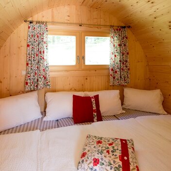 Schlafen in der Fasslhütte | © Bauernhof Mandl | Bauernhof Mandl