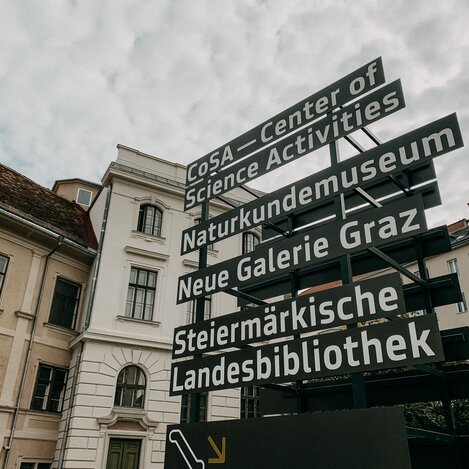 Eingang zu den Museen im Joanneumsviertel | © STG Sarah Valda | © STG Sarah Valda
