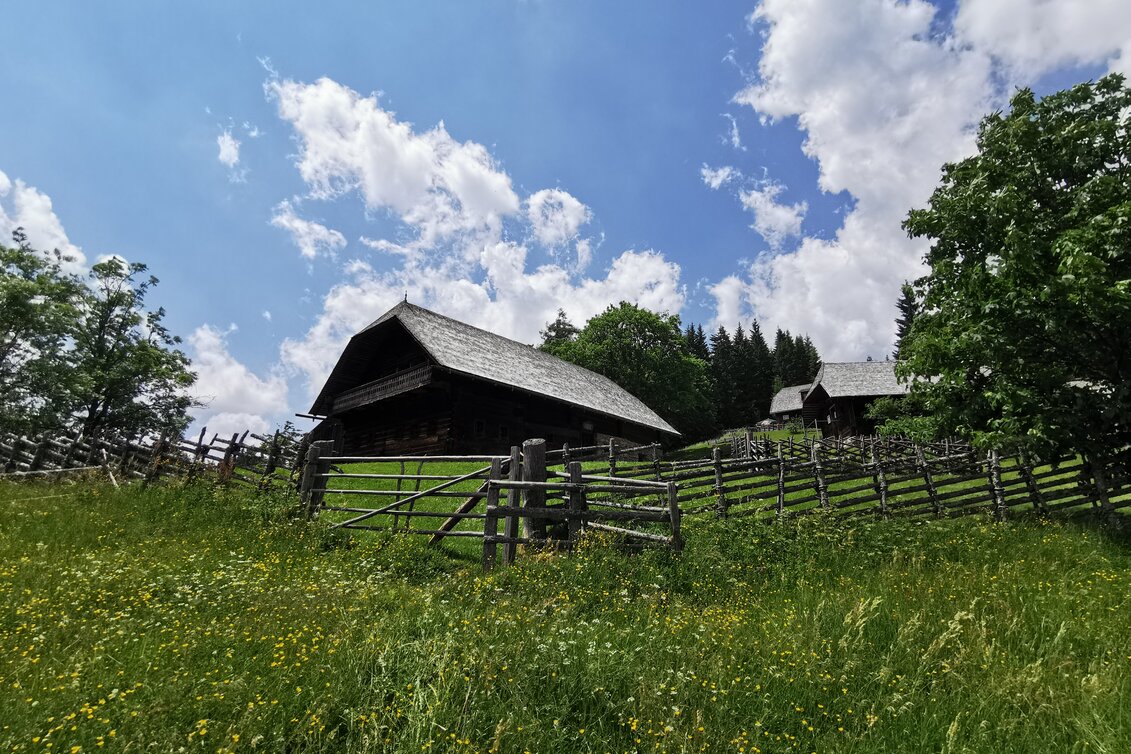 Rosegger Geburtshaus und saftige Wiesen | © Steiermark Tourismus | Lena Maikisch | © Steiermark Tourismus