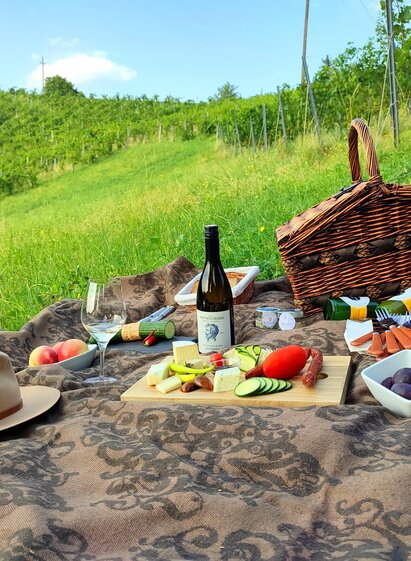 Picknick-Weingarten-Suedsteiermark-Leutschach-Wein