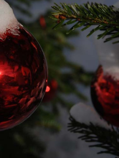 Rote Weihnachtskugel | © Pirker