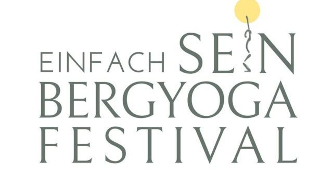Das offizielle Logo des Festivals – klar, ruhig und mit dem charakteristischen Sonnensymbol. | © Das Bergyogafestival