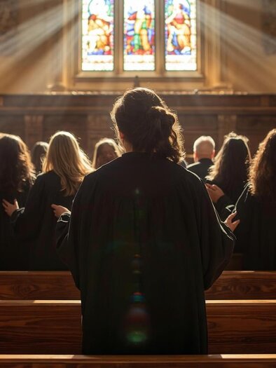 Chor in der Kirche | © (c) CanvaKI-Christine Rotschädl.j