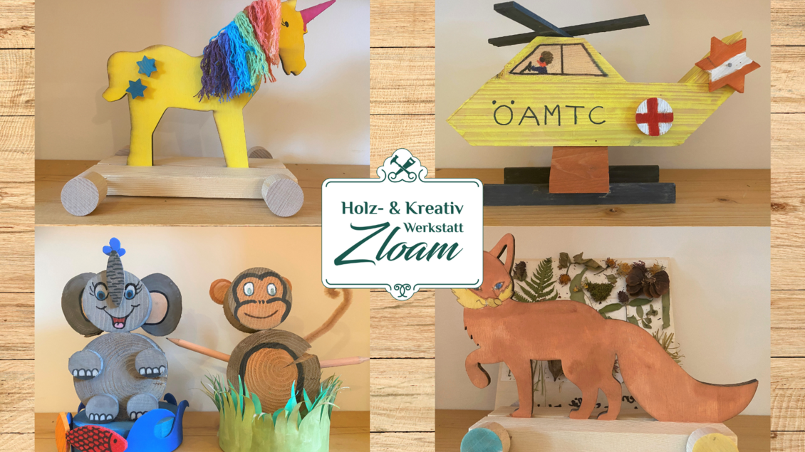 Narzissendorf Zloam, Holzwerkstatt, Werkstücke | © Narzissendorf Zloam, www.zloam.at