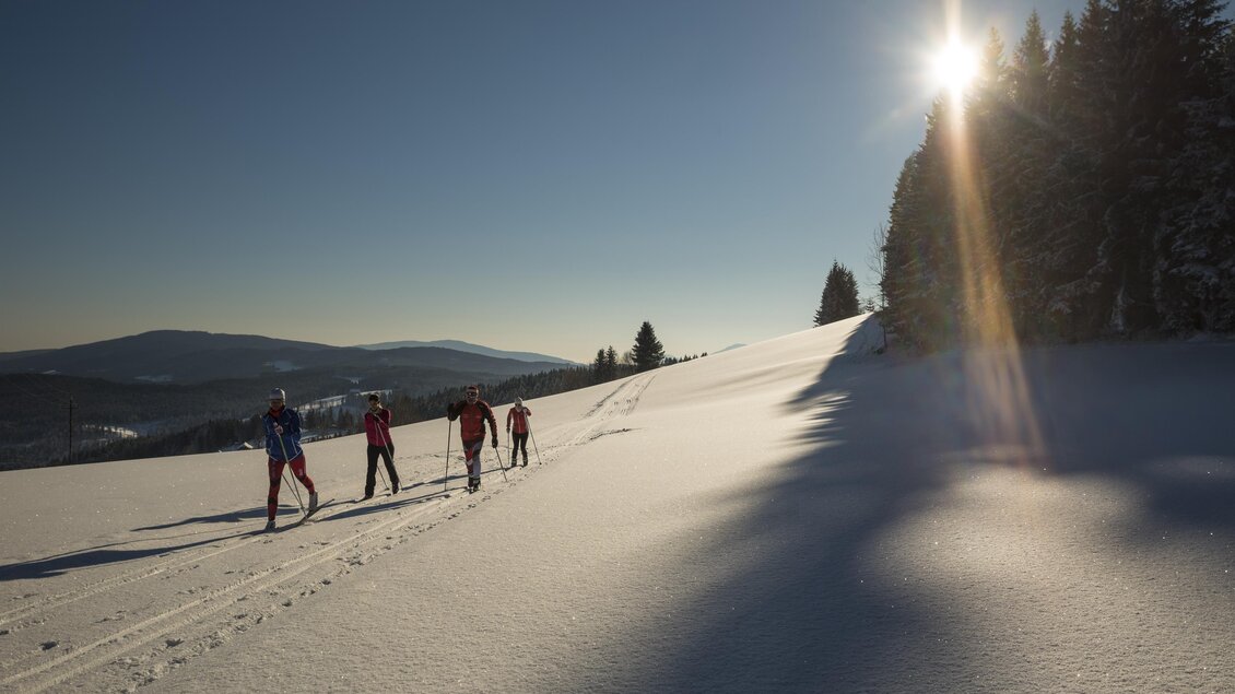 zu sehen ist eine Winterlandschaft mir Sportlern. | © Bernhard Bergmann