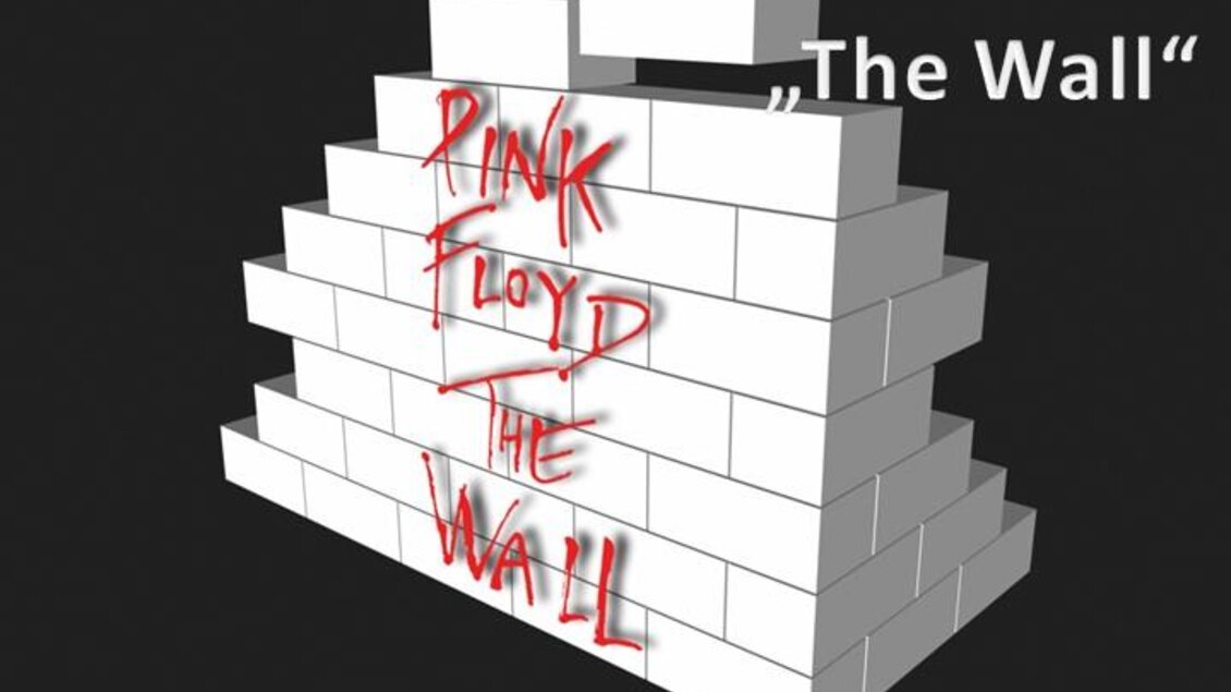 Eine grafische Darstellung einer Ziegelmauer mit der Aufschrift „Pink Floyd - The Wall“. Oben steht der Titel „Musicshow 'The Wall'“. | © Sternenturm Judenburg