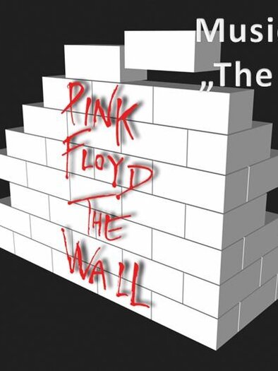 A graphical representation of a brick wall with the inscription "Pink Floyd - The Wall". At the top is the title "Music Show 'The Wall'". | © Sternenturm Judenburg