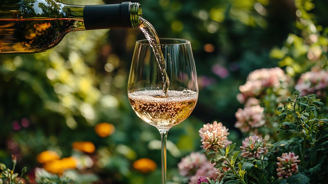 Weinglas einschenken, Garten | © Adobe Stock