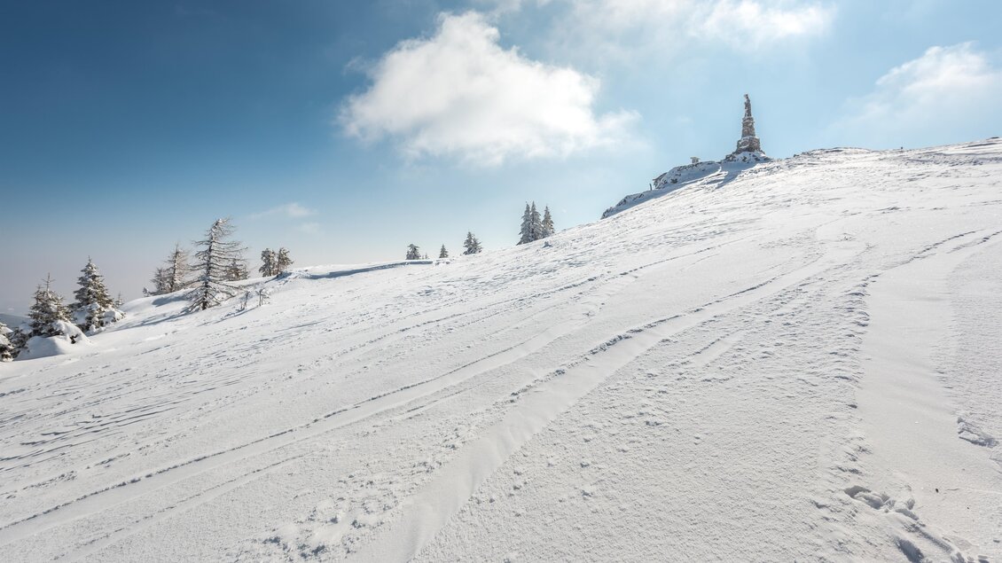 Altes Almhaus_Steinerne Miarz im Winter | © Die Abbilderei