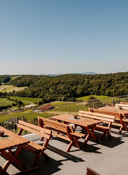 Terrace with a magnificent view | © Familie Hartinger