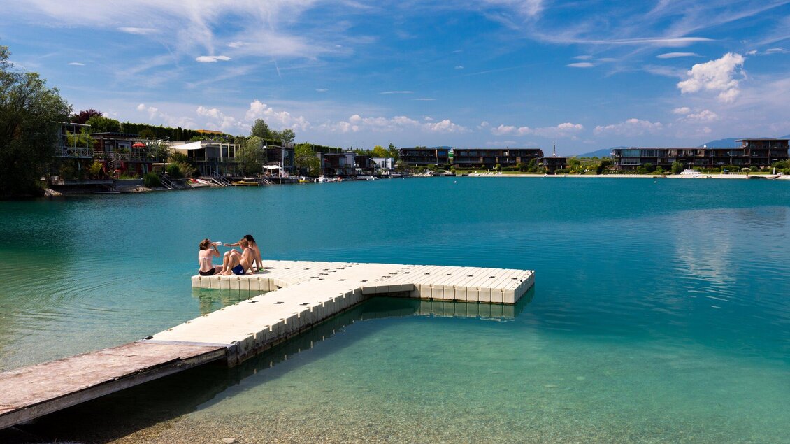 Copacabana Badesteg zum See | © Region Graz - Harry Schiffer