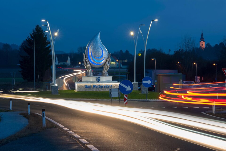 The water drop - roundabout in Bad Waltersdorf - Impression #1 | © Bernhard Bergmann