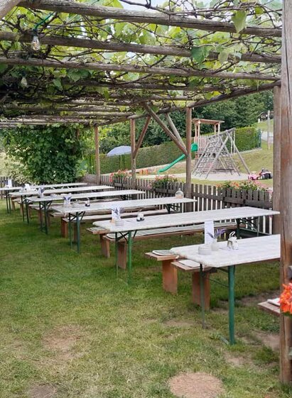 Gastgarten beim Dreiländereckmostschank | © Dreiländereck Mostschank Heißenberger