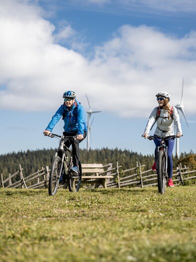 E-bike rental_biker at the Pretul_Eastern Styria | © Tourismusverband Oststeiermark