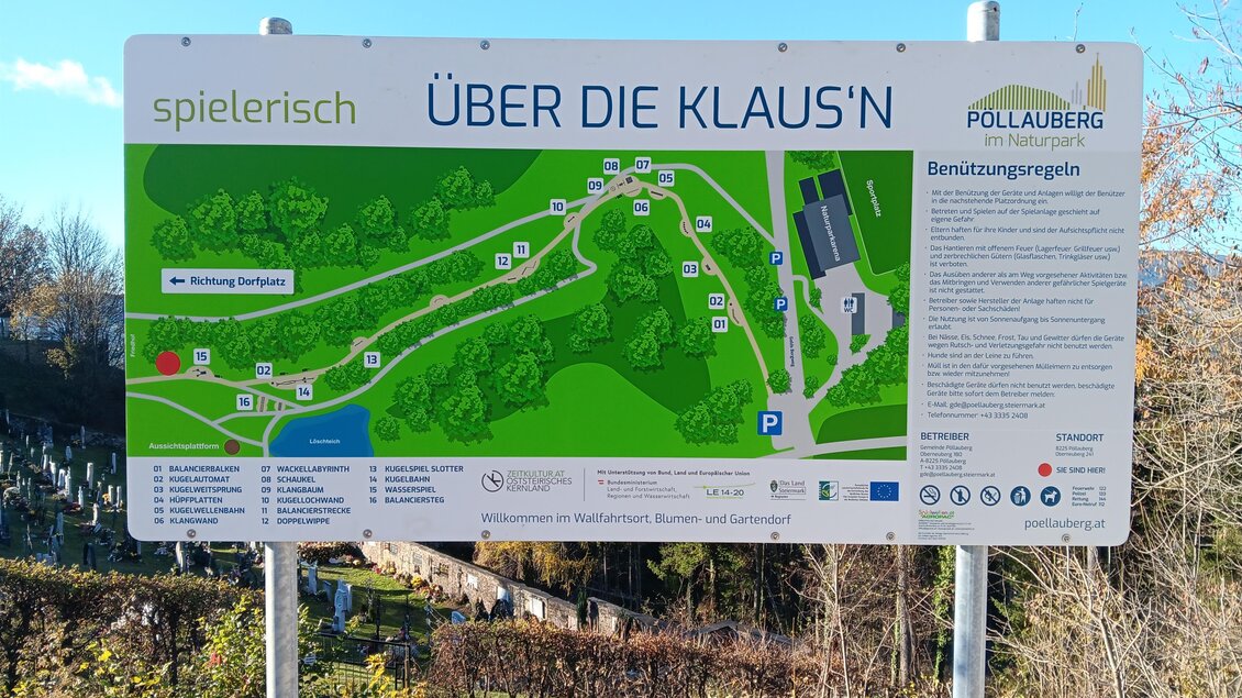 Wegtafel_über die Klausen_Oststeiermark | © Gemeinde Pöllauberg