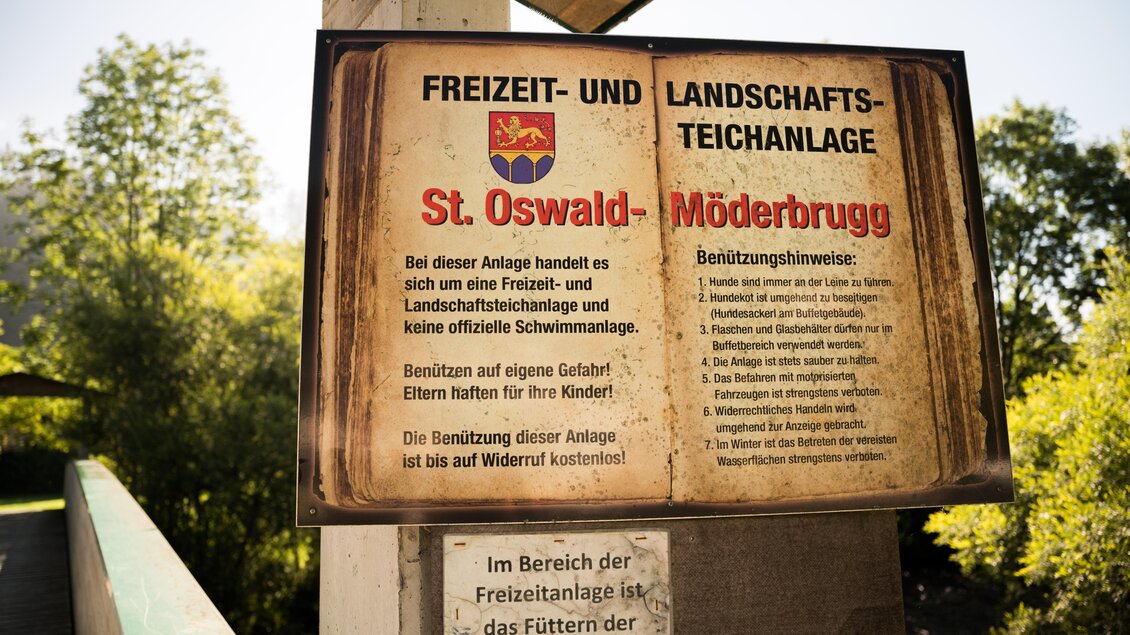 FreizeitanlageMöderbrugg-Schild1-Murtal-Steiermark | © Anita Fössl
