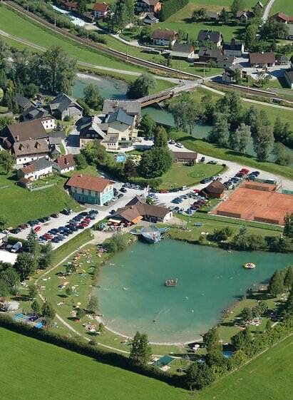 Freizeitsee Aich von oben | © TVB Haus-Aich-Gössenberg