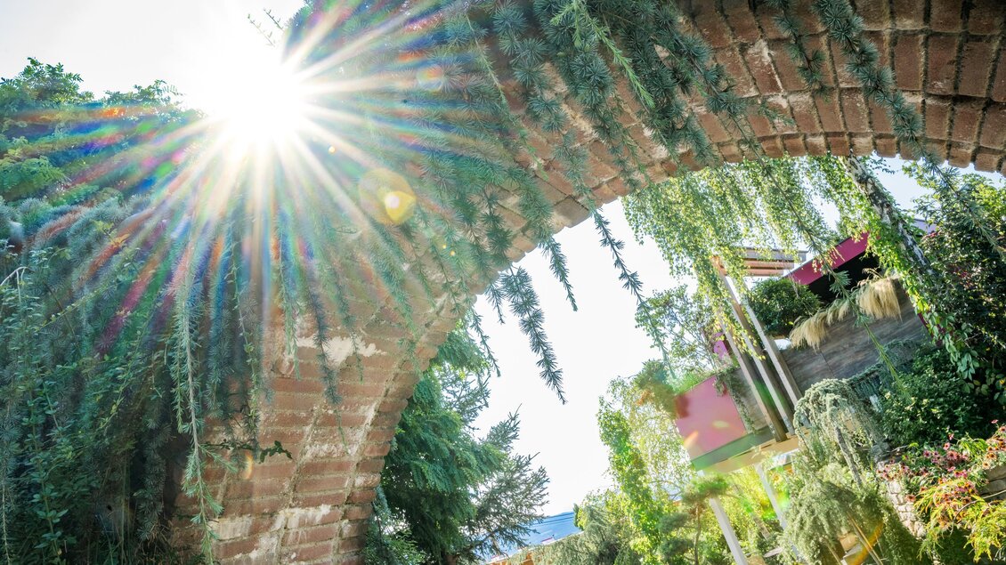 Bewachsener Mauerbogen im Freien | © Region Graz-Mias Photoart