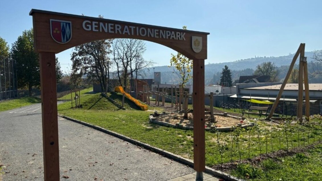 Eingang Generationenpark St. Nikolai i. S. | © Marktgemeinde St. Nikolai i. S.