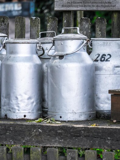 GrünalmMilch-Milchkannen-Murtal-Steiermark | © Pixabay