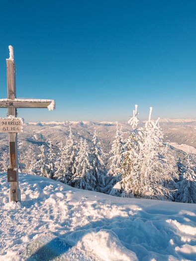 Gipfelkreuz Grebenzen im Winter | © Tourismusverband Murau