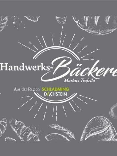 An appealing design graphic for a artisan bakery. It shows the name "Artisan Bakery" along with illustrations of baked goods and regional references. | © Markus Trafella