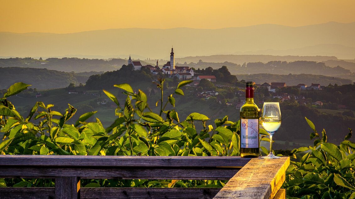 Stimmungsvoller Ausblick nach Straden | © Rosenbergl/Kirwasser