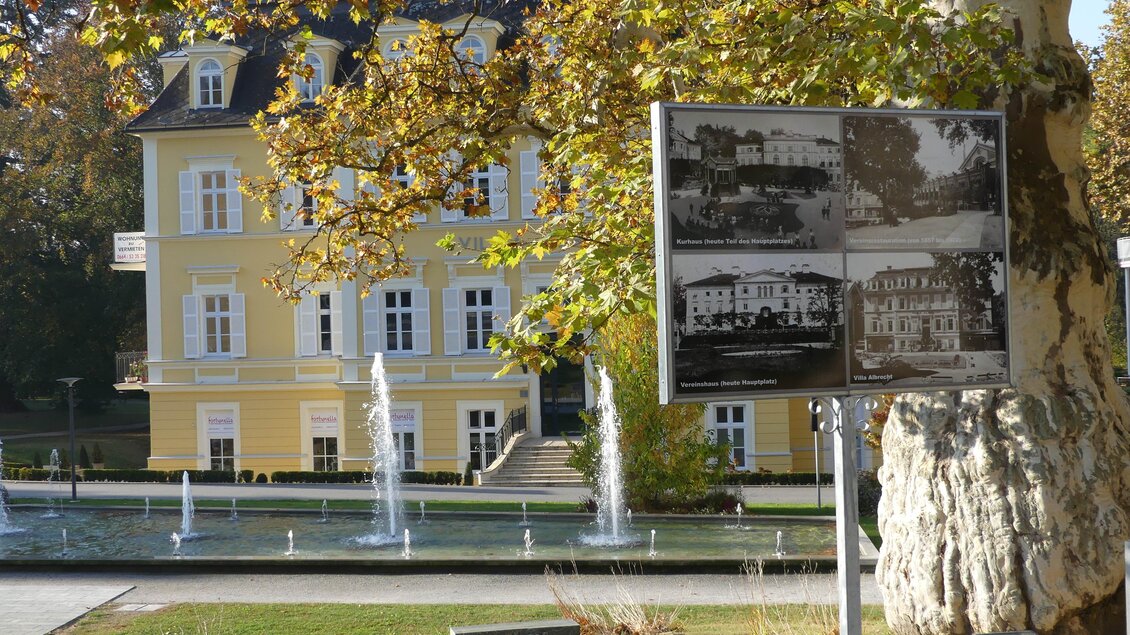 Tafel historischer Rundgang im Curort | © Thermen- & Vulkanland