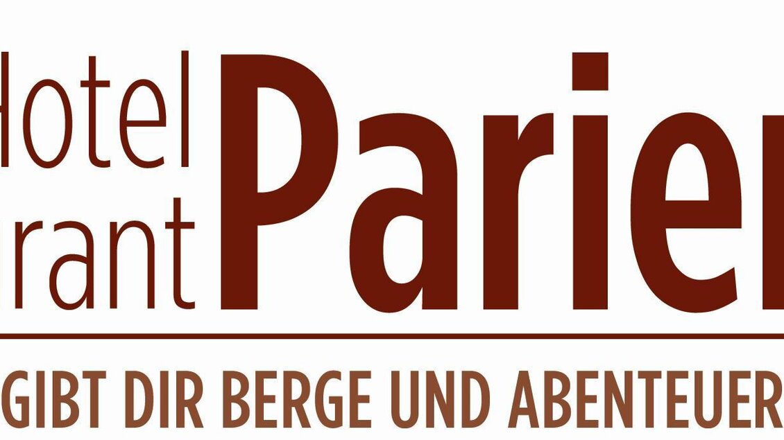 Ein Logo für das Hotel Restaurant Pariente. Es vermittelt Abenteuer und Naturerlebnisse in den Bergen. | © Algo