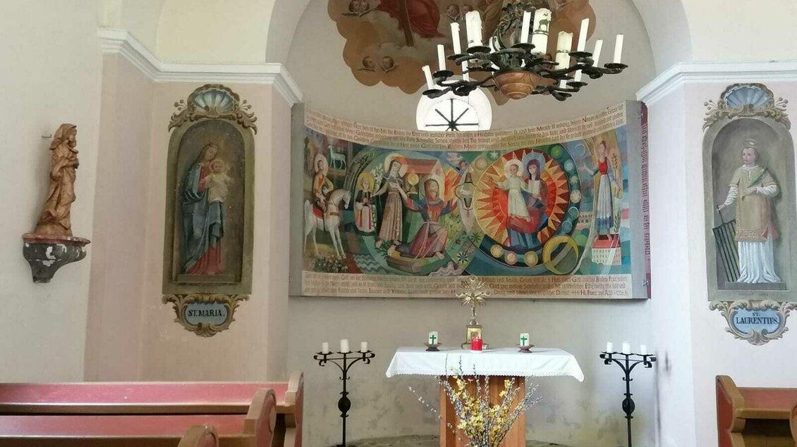 Innenansicht der Hubertuskapelle in Grafendorf | © Oststeiermark Tourismus