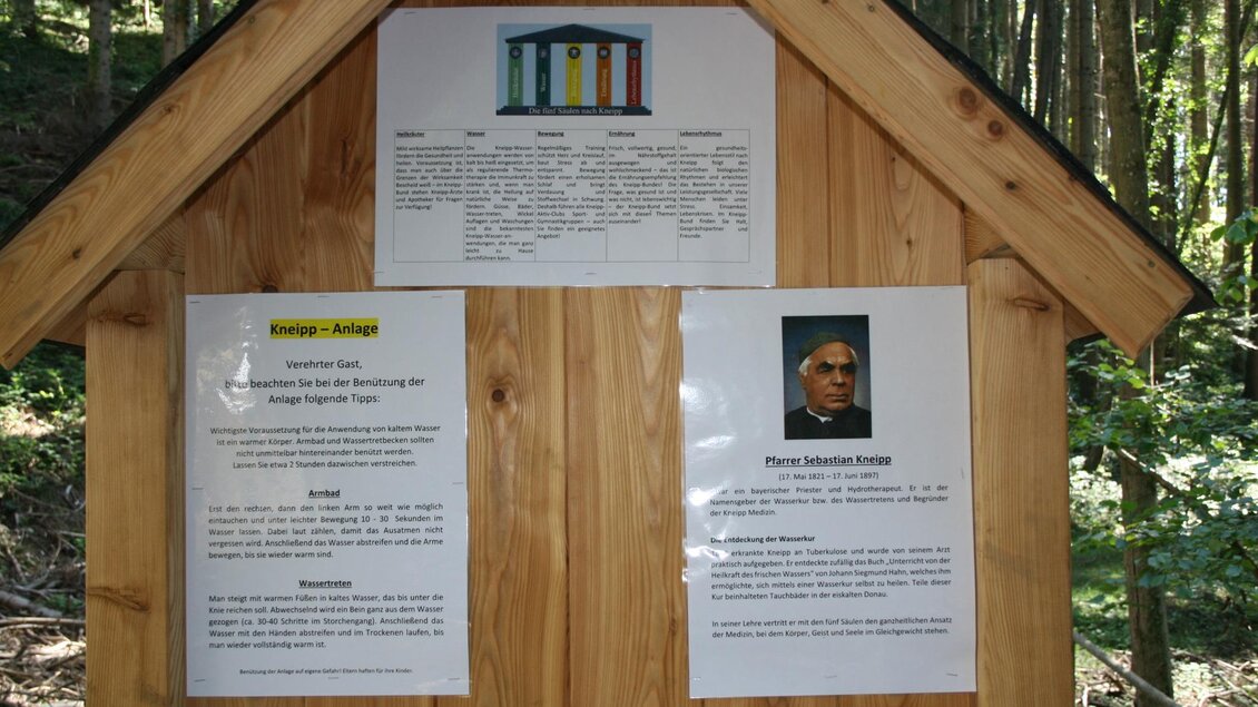 Hinweistafel für das richtige Kneippen | © TV Südsteiermark - Schilcherland