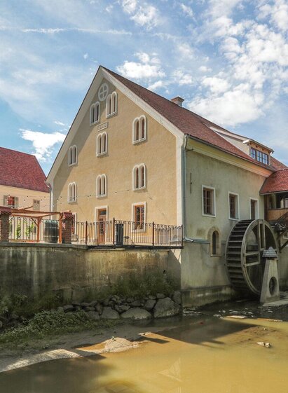 Ottersbachmühle mit Mühlenrad | © Foto De Monte