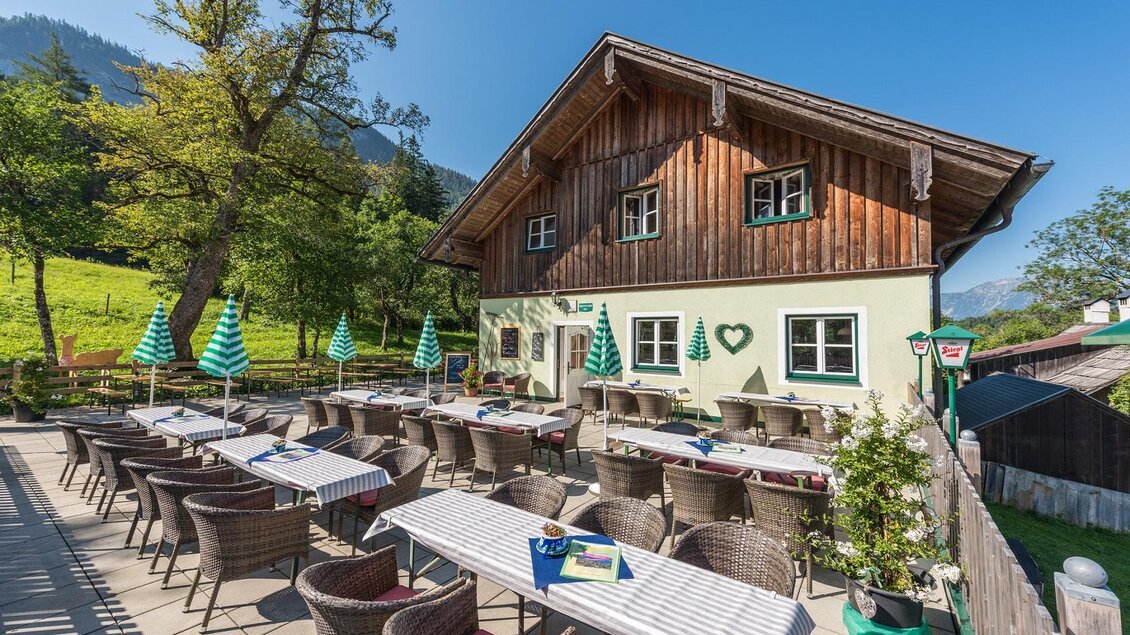 Ressenstüberl, Grundlsee, Terrasse | © Markus Mitterer