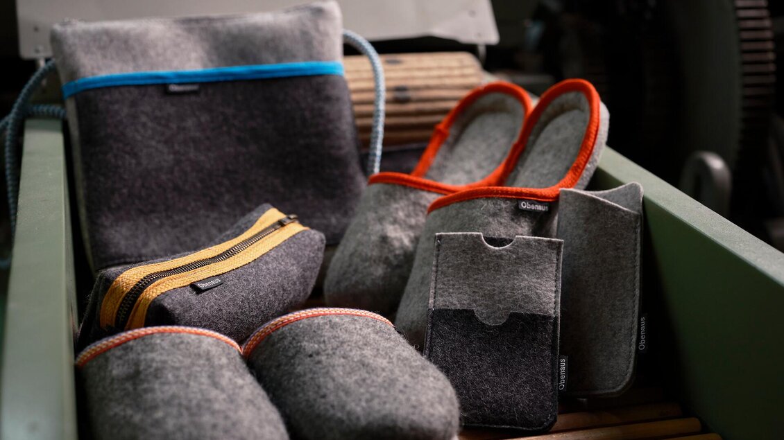 Die fertigen Filzprodukte