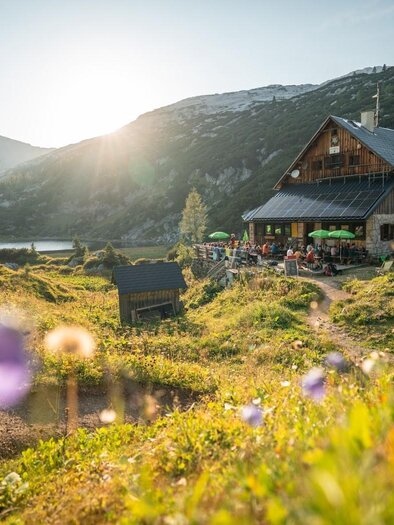Pühringerhütte, Grundlsee, Terrasse | © Pühringerhütte