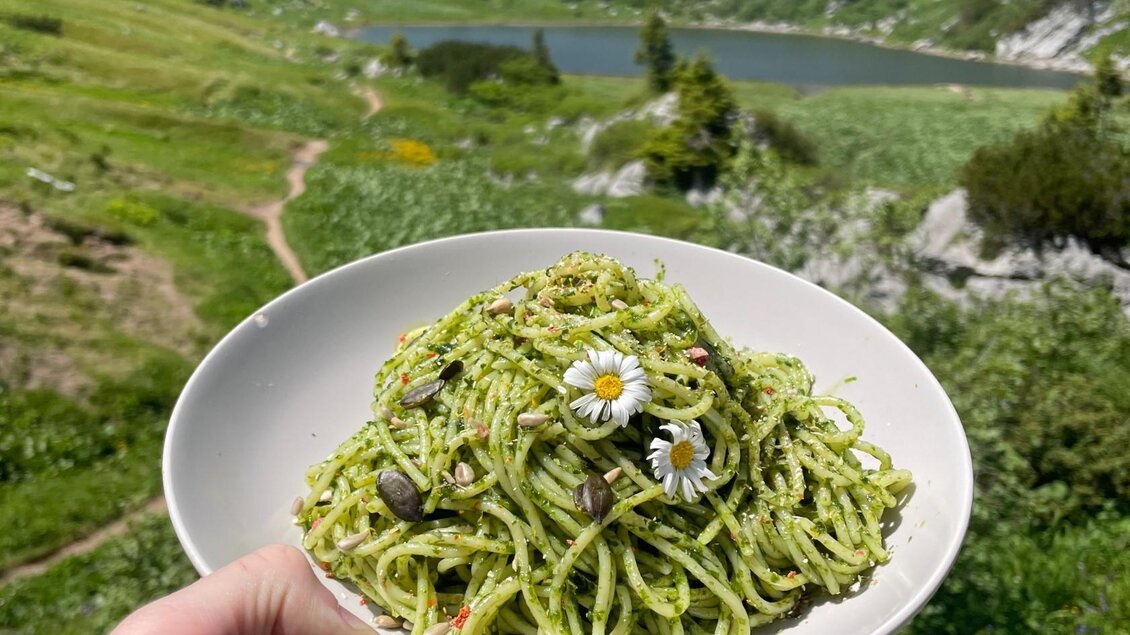 Pühringerhütte, Grundlsee, Bärlauchnudeln | © Pühringerhütte