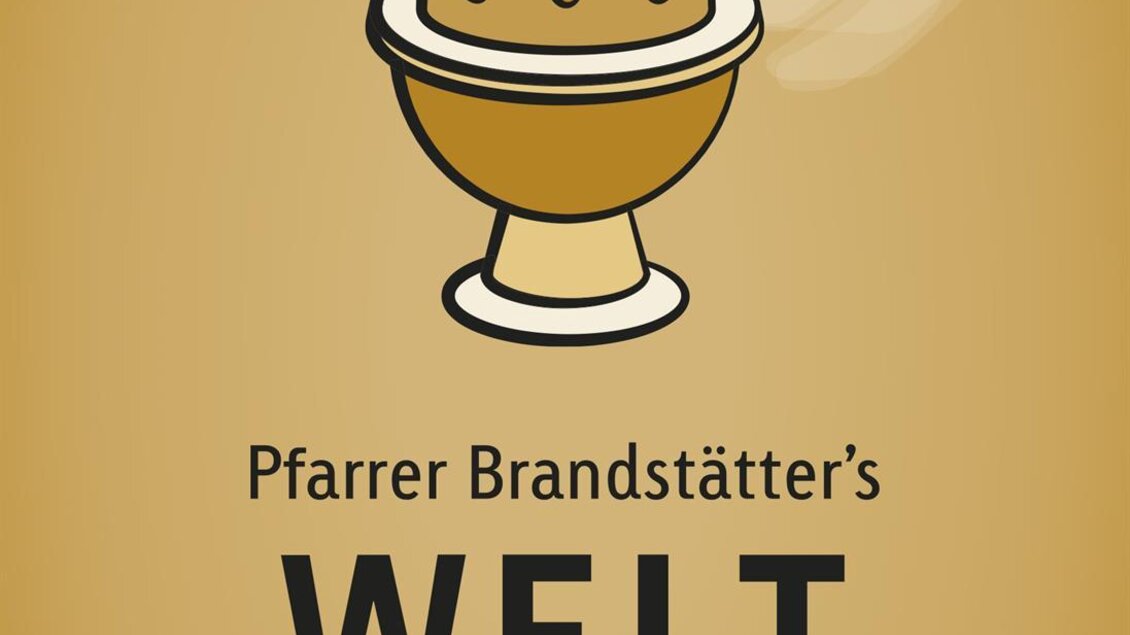 Ein dekoratives Logo mit dem Titel „Welt der Düfte“ von Pfarrer Brandstätter. Darunter ist eine stilisierte Räucherwerksschale abgebildet. | © Pfarrer Brandstätter