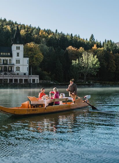 Breakfast on a boat Grundlsee