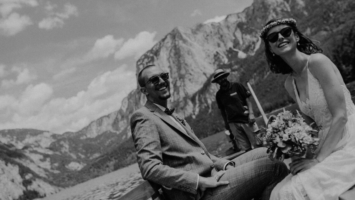 Schifffahrt, Altaussee, Brautpaar | © Christoph Weiermair