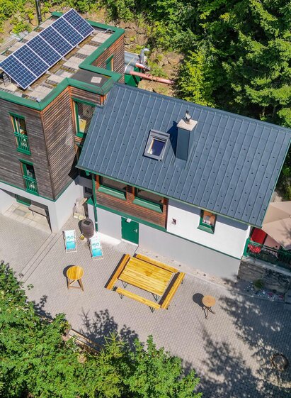 Wimpassinger Schutzhaus aerial view_Eastern Styria | Rudolf Friesinger | © Naturfreunde Wimpassing