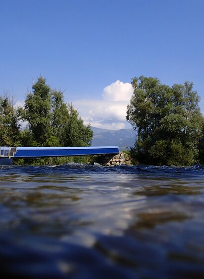 Schwimmende-Murbrücke-Ansicht1-Murtal-Steiermark | Erlebnisregion Murtal | © Erlebnisregion Murtal